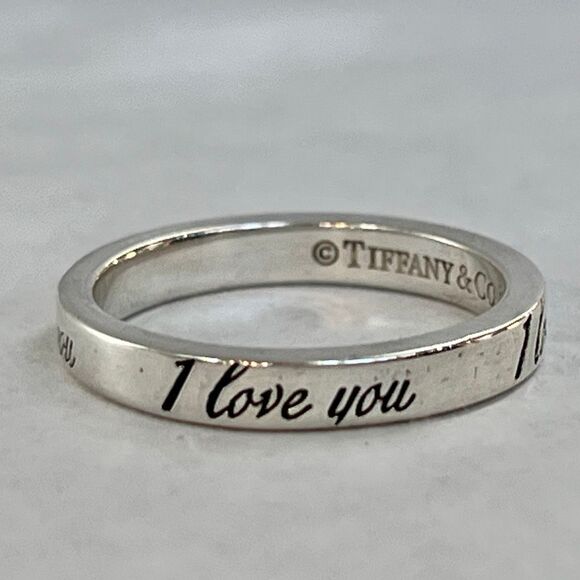 Tiffany & Co. Retired Notes "I Love You" Ring - Sterling Silver - 4.75 - Picture 3 of 8